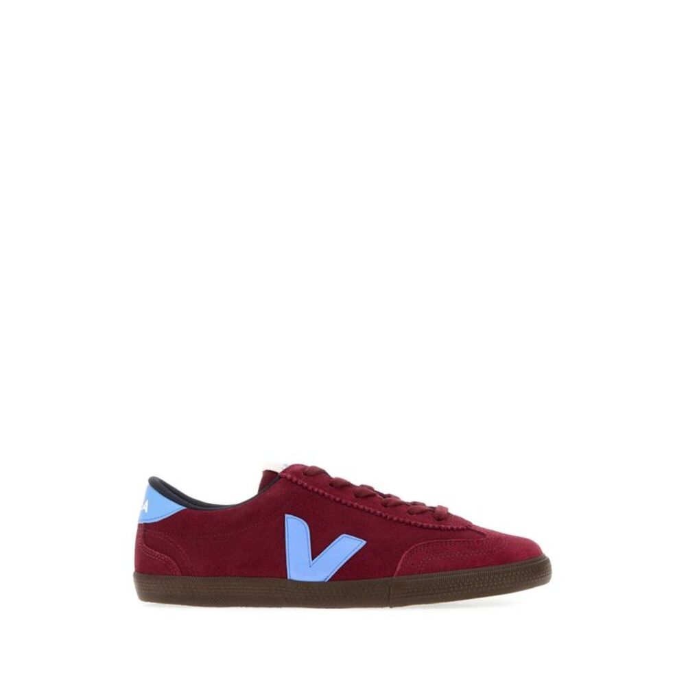 Veja Women Tiziano Red Suede Volley Sneakers